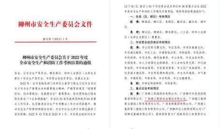 【喜訊】冶建公司2022年度這項工作獲評優(yōu)秀！